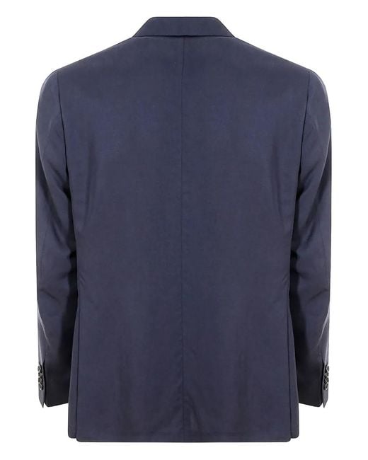 Canali Blue Two-Button Patch-Pocket Suit for men