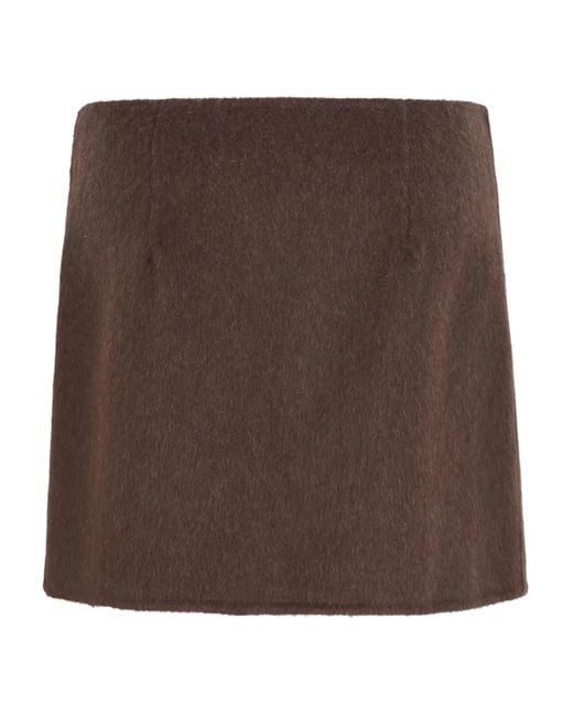 P.A.R.O.S.H. Brown Logical Mini Skirt