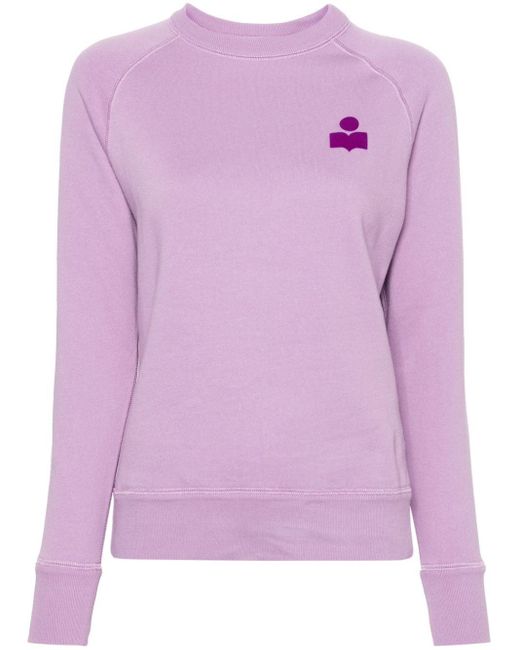 Isabel Marant Purple Milla Logo-embroidered Sweatshirt
