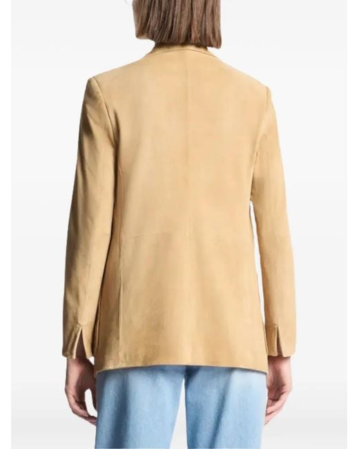 Fay Natural Pocket Leather Blazer