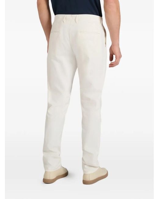 Slowear White Buttoned Trousers for men