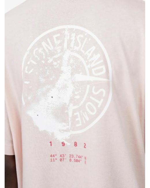 Stone Island Natural Regular-Fit T-Shirt With Desert Print for men