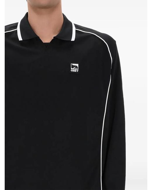 Obey Black Logo-Patch Sweatshirt for men
