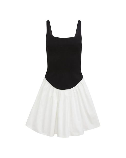 Toccin Black Felicie Drop Waist Corset Mini Dress
