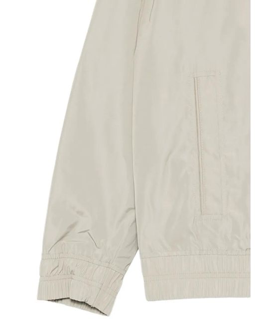 Michael Kors White Logo-Plaque Jacket for men
