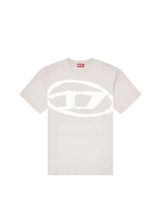 DIESEL White T-Boxt-Bleach Clothing for men
