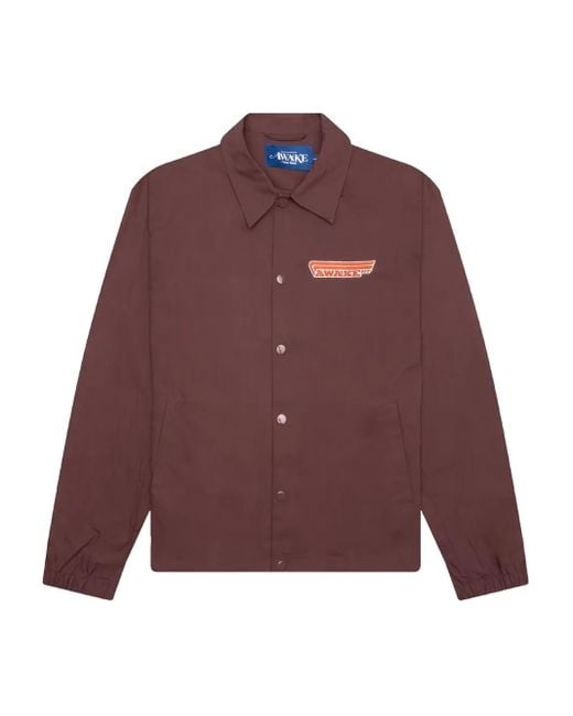 AWAKE NY Red Atv Coaches Jacket for men