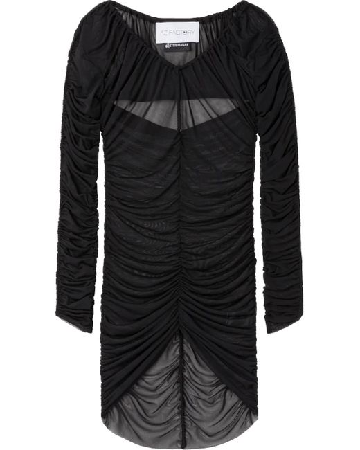 AZ FACTORY X Ester Manas Top Met Ruche in het Black