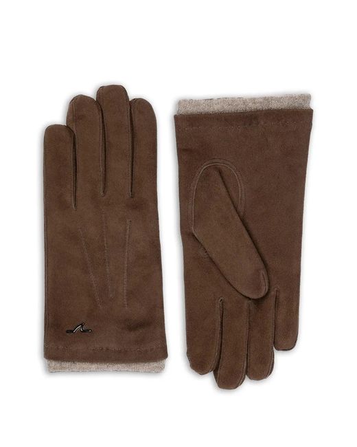 Paul & Shark Brown Suede Gloves for men