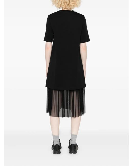 Abito Midi Con Design A Strati di Moncler in Black