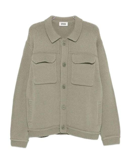Drykorn Gray Buttoned Patch-Pocket Cardigan for men