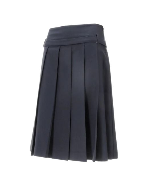 Vivetta Blue Pleated Midi Skirt