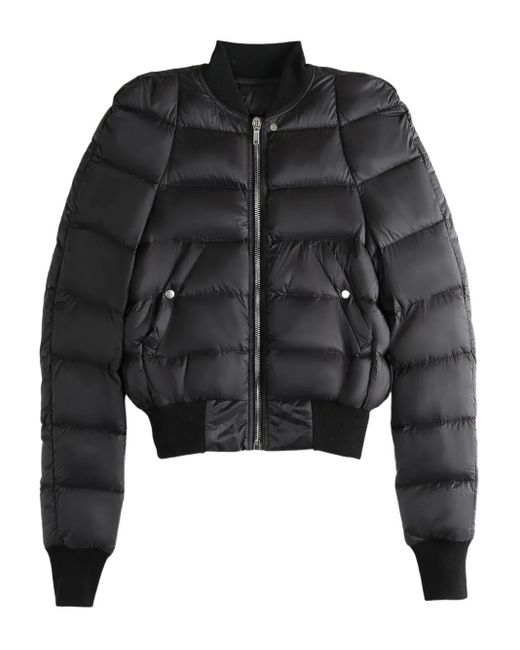 Rick Owens Black Puffed Quilted Jacket