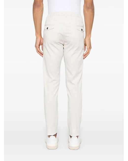 Eleventy White Tapered Chinos for men