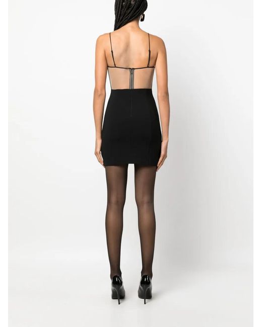 Nensi Dojaka Black Panelled Bustier Minidress