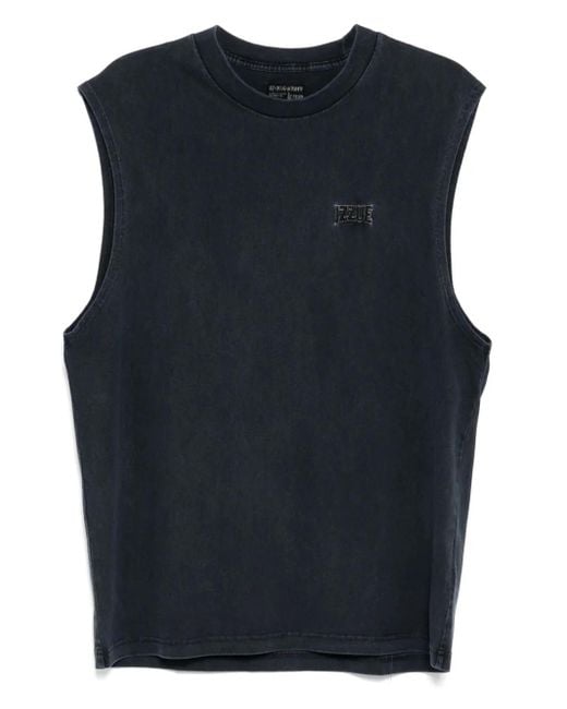 Izzue Blue Logo-Embroidered T-Shirt for men