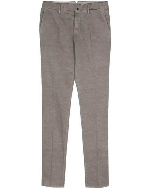 Incotex Gray Tapered-leg Trousers for men