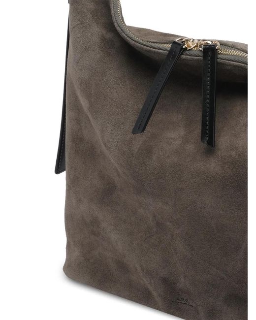 A.P.C. Black Vera Maxi Tote Bag