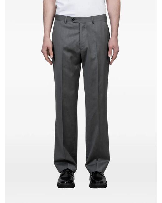 sunflower Gray Belt-Loops Trousers for men