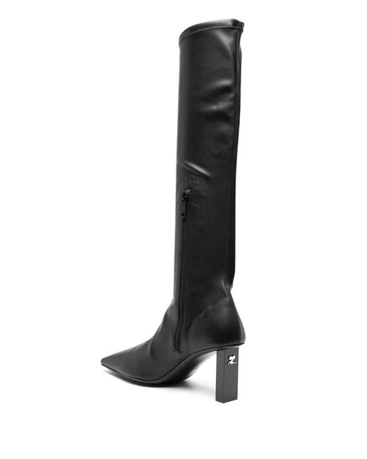 Courreges Black Boots Ac Charm