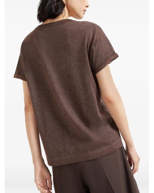 Brunello Cucinelli ラウンドネック Tシャツ Brown