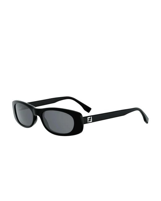 Fendi Black Ff Rectangle-Frame Sunglasses