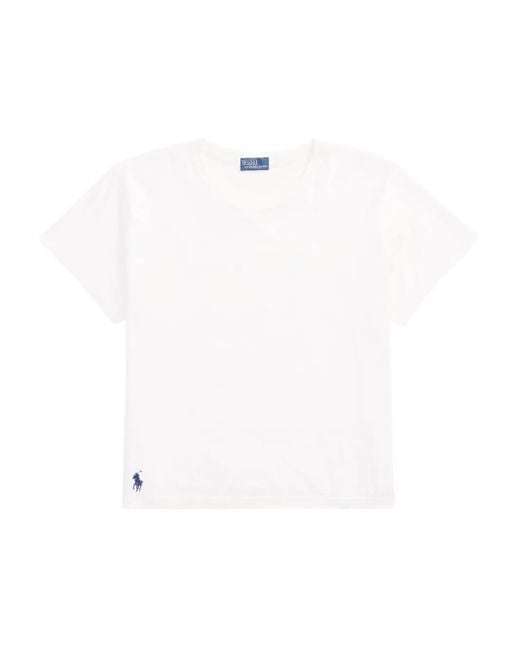 Polo Ralph Lauren White Cropped T-Shirt