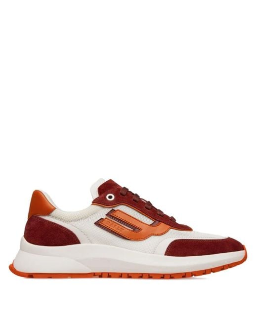 Bally Leren Low-Top Sneakers Met Mesh in het Red voor heren