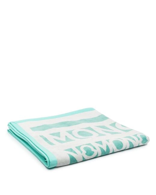 Serviette De Plage À Logo En Jacquard Moncler en coloris Green