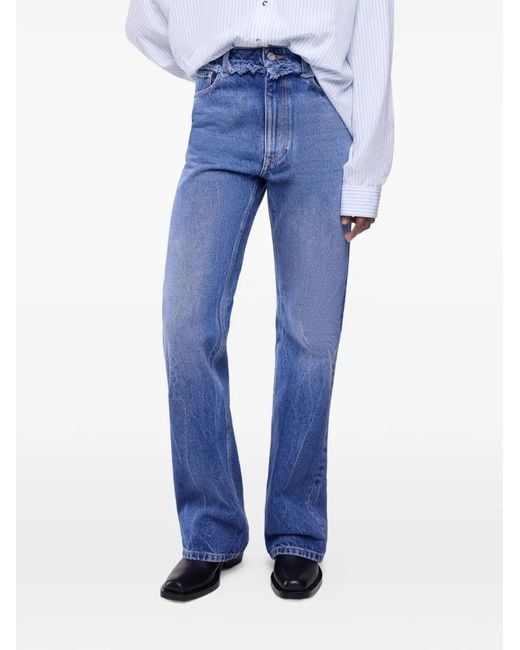 Rabanne Blue Fringe-Detail Jeans