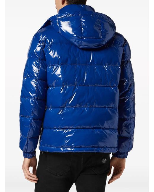 Philipp Plein Blue Down Jacket for men