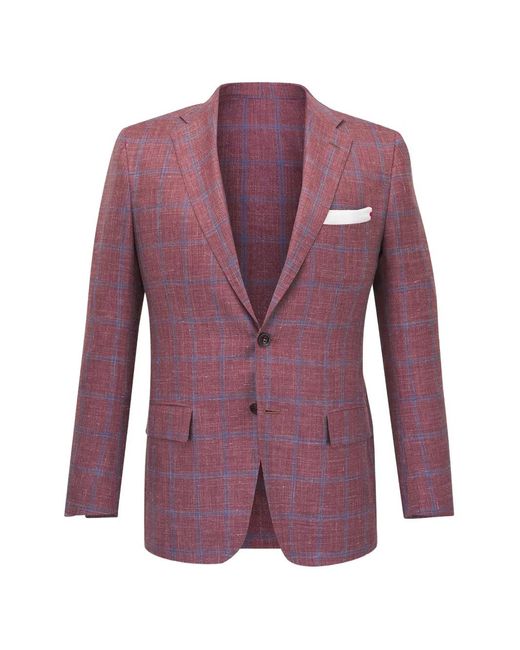 Giacca A Quadri di Kiton in Purple da Uomo