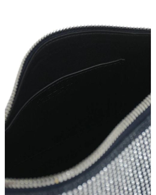 J.W. Anderson Gray Bumper Rhinestone-Embellished Shoulder Bag