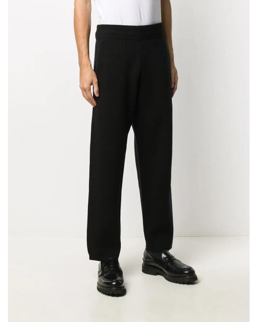Barrie Black Wide-Leg Trousers