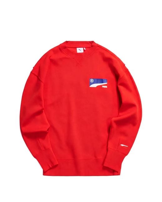 PUMA Red Ader Crew-Neck Long-Sleeves Sweater for men