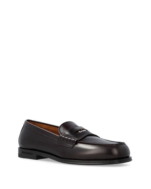 DSquared² Black Leather Loafers