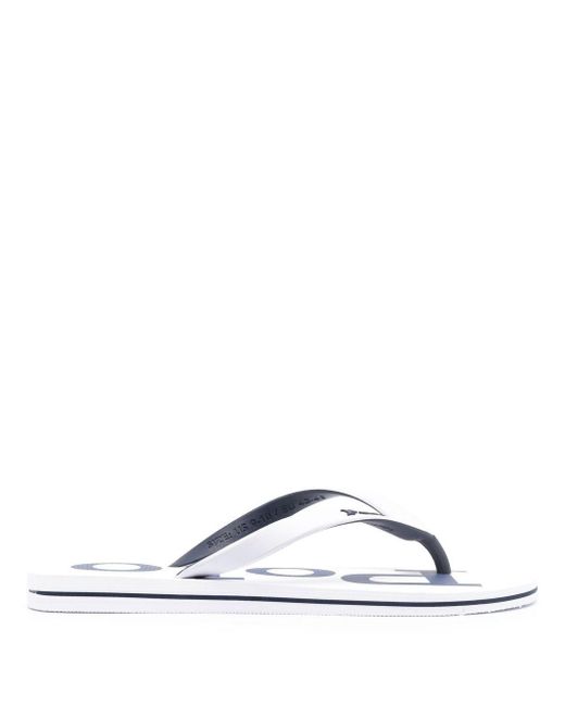 white ralph lauren flip flops