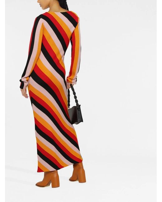 LaDoubleJ Red Swing Knitted Maxi Dress