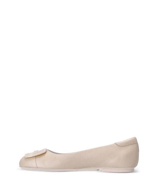 Hogan Pink H661 Patent-Leather Ballerina Shoes