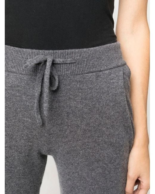 Lisa Yang Gray Tapered-Leg Cashmere Trousers
