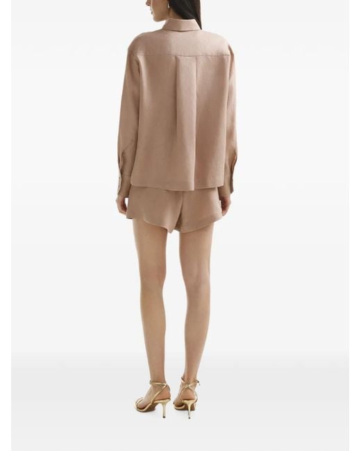 Mia Peculiar Brown Wave Linen Shirt