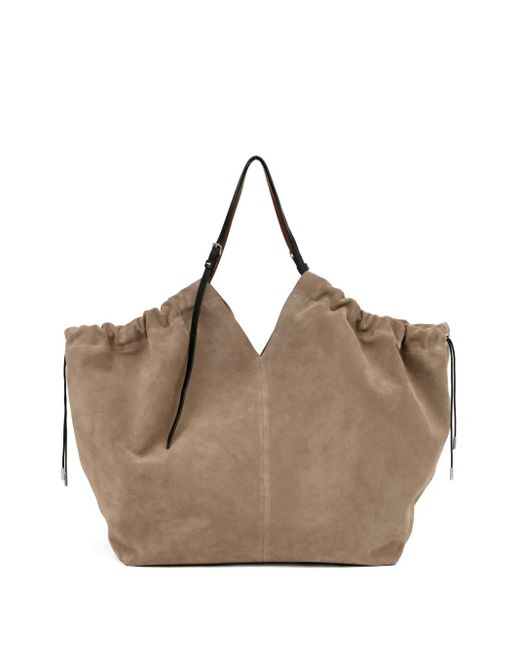 Maison Margiela Suede Tote Bag in Brown | Lyst