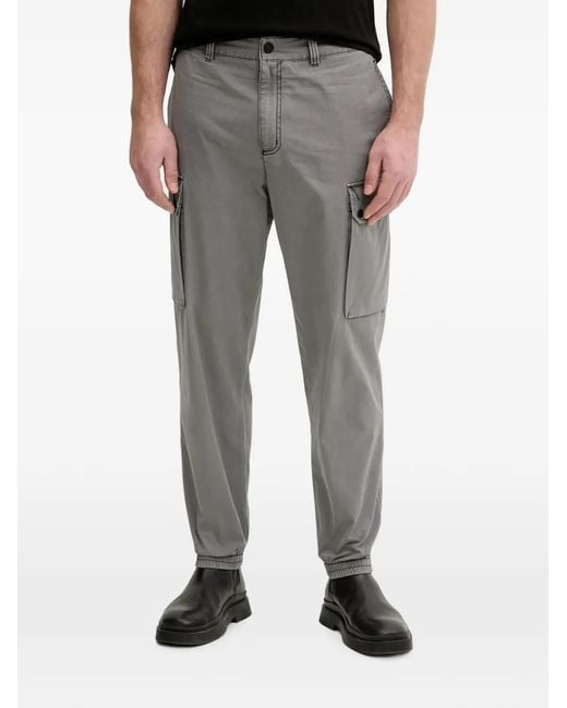 ARMANI EXCHANGE Gray Ripstop-Texture Cuffed Cargo Pants for men