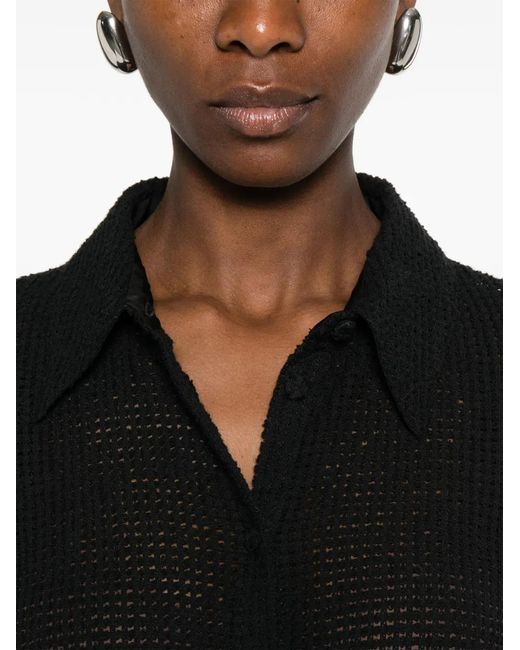 Jil Sander Black Buttoned Shirt