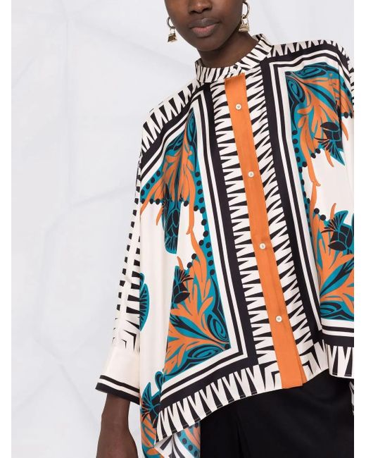 LaDoubleJ White Foulard-Design Shirt