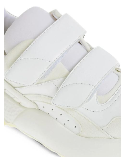 Stella McCartney White Vegan Leather Sneakers With Touch-Strap Closure And Chunky Sole