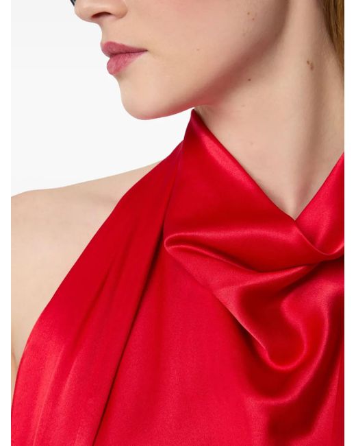 Nina Ricci Top Met Halternek En Franje in het Red