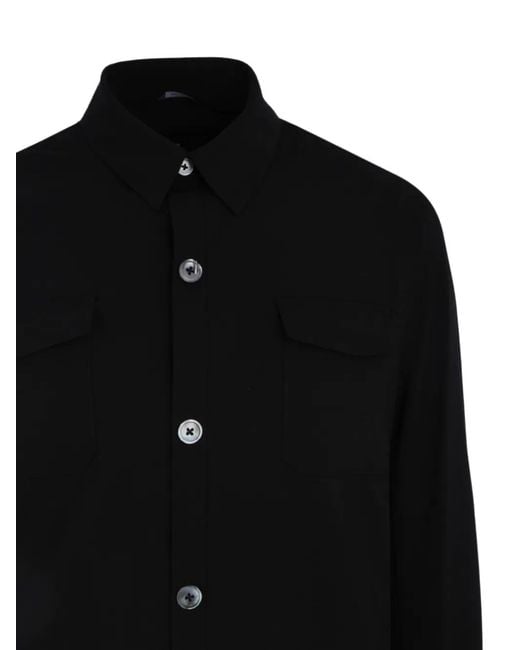 Tombolini Black Buttoned Overshirt for men