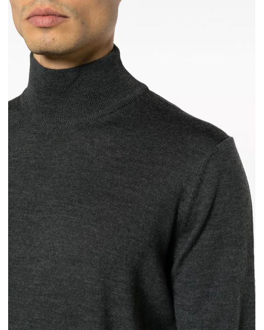 Pull En Laine Vierge À Col Roulé Corneliani pour homme en coloris Black
