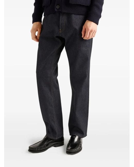 Prada Blue Back-Strap Jeans for men